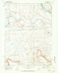 Verne Wyoming Historical topographic map, 1:24000 scale, 7.5 X 7.5 Minute, Year 1969