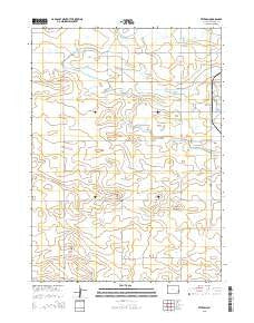 Veteran Wyoming Current topographic map, 1:24000 scale, 7.5 X 7.5 Minute, Year 2015