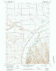 Vocation Wyoming Historical topographic map, 1:24000 scale, 7.5 X 7.5 Minute, Year 1966