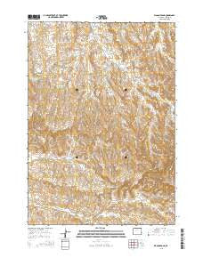 Wagon Prong Wyoming Current topographic map, 1:24000 scale, 7.5 X 7.5 Minute, Year 2015