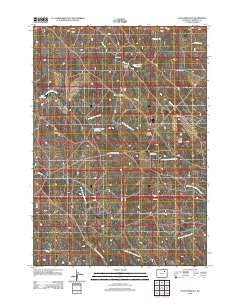 Wags Pinnacle Wyoming Historical topographic map, 1:24000 scale, 7.5 X 7.5 Minute, Year 2012