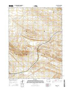 Walcott Wyoming Current topographic map, 1:24000 scale, 7.5 X 7.5 Minute, Year 2015
