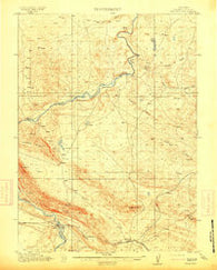 Walcott Wyoming Historical topographic map, 1:62500 scale, 15 X 15 Minute, Year 1914