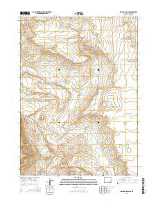 Walker Draw NW Wyoming Current topographic map, 1:24000 scale, 7.5 X 7.5 Minute, Year 2015