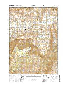 Wapiti Wyoming Current topographic map, 1:24000 scale, 7.5 X 7.5 Minute, Year 2015