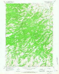 Warbonnet Peak Wyoming Historical topographic map, 1:24000 scale, 7.5 X 7.5 Minute, Year 1964
