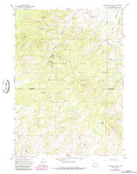 Warbonnet Peak Wyoming Historical topographic map, 1:24000 scale, 7.5 X 7.5 Minute, Year 1964
