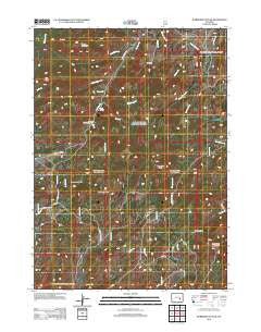 Warbonnett Peak Wyoming Historical topographic map, 1:24000 scale, 7.5 X 7.5 Minute, Year 2012