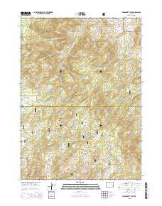 Warbonnett Peak Wyoming Current topographic map, 1:24000 scale, 7.5 X 7.5 Minute, Year 2015