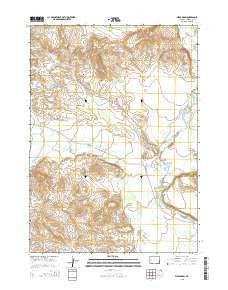 Webb Draw Wyoming Current topographic map, 1:24000 scale, 7.5 X 7.5 Minute, Year 2015