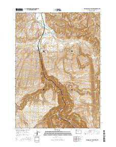 Wedding of the Waters Wyoming Current topographic map, 1:24000 scale, 7.5 X 7.5 Minute, Year 2015