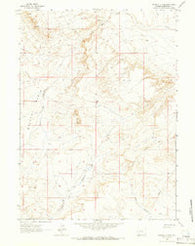 Whiskey Buttes Wyoming Historical topographic map, 1:24000 scale, 7.5 X 7.5 Minute, Year 1963