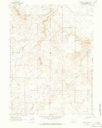 Whiskey Buttes Wyoming Historical topographic map, 1:24000 scale, 7.5 X 7.5 Minute, Year 1963