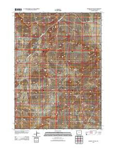 Whiskey Buttes Wyoming Historical topographic map, 1:24000 scale, 7.5 X 7.5 Minute, Year 2012