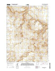Whiskey Buttes Wyoming Current topographic map, 1:24000 scale, 7.5 X 7.5 Minute, Year 2015