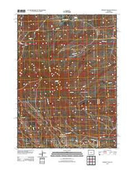 Whiskey Peak Wyoming Historical topographic map, 1:24000 scale, 7.5 X 7.5 Minute, Year 2012