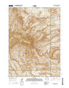 Whiskey Peak Wyoming Current topographic map, 1:24000 scale, 7.5 X 7.5 Minute, Year 2015