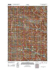 White Tail Butte Wyoming Historical topographic map, 1:24000 scale, 7.5 X 7.5 Minute, Year 2012