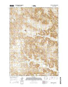 White Tail Butte Wyoming Current topographic map, 1:24000 scale, 7.5 X 7.5 Minute, Year 2015
