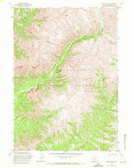 Wiggins Peak Wyoming Historical topographic map, 1:24000 scale, 7.5 X 7.5 Minute, Year 1969