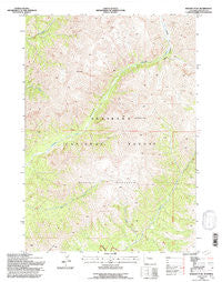 Wiggins Peak Wyoming Historical topographic map, 1:24000 scale, 7.5 X 7.5 Minute, Year 1991