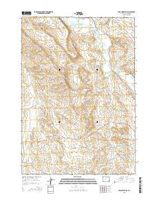Wild Horse Hill Wyoming Current topographic map, 1:24000 scale, 7.5 X 7.5 Minute, Year 2015