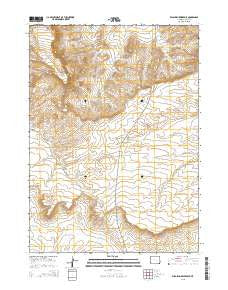 Wild Irish Reservoir Wyoming Current topographic map, 1:24000 scale, 7.5 X 7.5 Minute, Year 2015