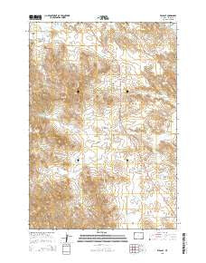Wildcat Wyoming Current topographic map, 1:24000 scale, 7.5 X 7.5 Minute, Year 2015