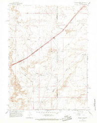 Wildcat Butte Wyoming Historical topographic map, 1:24000 scale, 7.5 X 7.5 Minute, Year 1964