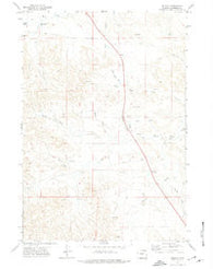 Wildcat Wyoming Historical topographic map, 1:24000 scale, 7.5 X 7.5 Minute, Year 1971
