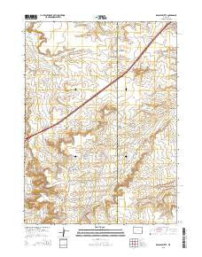 Wildcat Butte Wyoming Current topographic map, 1:24000 scale, 7.5 X 7.5 Minute, Year 2015