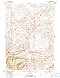 Wise Flat Wyoming Historical topographic map, 1:24000 scale, 7.5 X 7.5 Minute, Year 1952