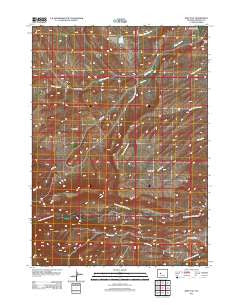 Wise Flat Wyoming Historical topographic map, 1:24000 scale, 7.5 X 7.5 Minute, Year 2012