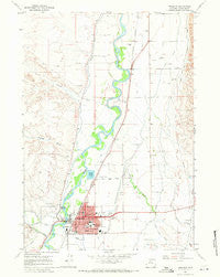 Worland Wyoming Historical topographic map, 1:24000 scale, 7.5 X 7.5 Minute, Year 1967
