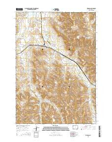Wyarno Wyoming Current topographic map, 1:24000 scale, 7.5 X 7.5 Minute, Year 2015