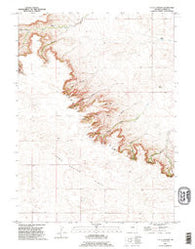 Y B O Canyon Wyoming Historical topographic map, 1:24000 scale, 7.5 X 7.5 Minute, Year 1990