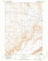 Y U Bench NW Wyoming Historical topographic map, 1:24000 scale, 7.5 X 7.5 Minute, Year 1951