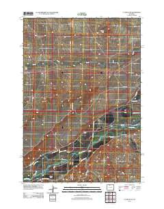 Y U Bench NE Wyoming Historical topographic map, 1:24000 scale, 7.5 X 7.5 Minute, Year 2012