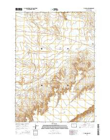 Y U Bench NW Wyoming Current topographic map, 1:24000 scale, 7.5 X 7.5 Minute, Year 2015