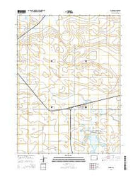 Yoder Wyoming Current topographic map, 1:24000 scale, 7.5 X 7.5 Minute, Year 2015