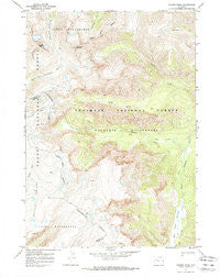 Younts Peak Wyoming Historical topographic map, 1:24000 scale, 7.5 X 7.5 Minute, Year 1970