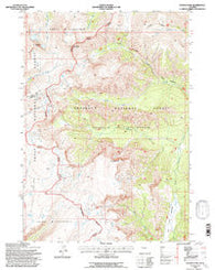 Younts Peak Wyoming Historical topographic map, 1:24000 scale, 7.5 X 7.5 Minute, Year 1991
