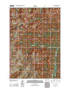 Younts Peak Wyoming Historical topographic map, 1:24000 scale, 7.5 X 7.5 Minute, Year 2012