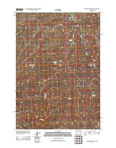 Zimmerman Buttes Wyoming Historical topographic map, 1:24000 scale, 7.5 X 7.5 Minute, Year 2012