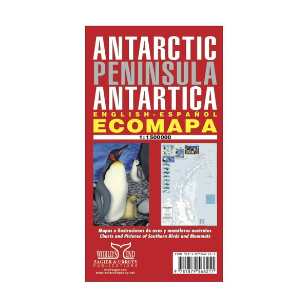 Buy map Antarctic Peninsula Antartica : English-Español : ecomapa