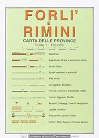 Buy map Forli/Rimini Province, Italy by Litografia Artistica Cartografica