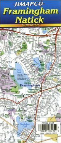 Buy map Framingham/Natick, Massachusetts, Quickmap by Jimapco