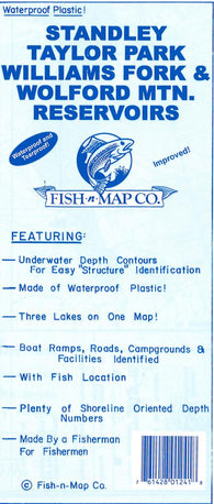 Buy map Standley, Taylor, Williams Fork, Wolford Fishing Map