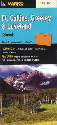 Buy map Ft. Collins, Greeley and Loveland, Colorado by Kappa Map Group