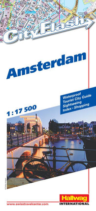 Buy map Amsterdam, Netherlands City Flash Map by Hallwag